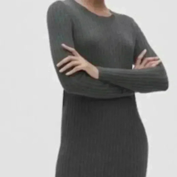 (2 for $15) Gap ribbed knit crew neck sweater dress/grey/size Small- NWOT - Picture 14 of 16